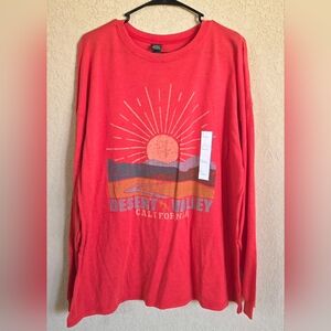 NWT Wild Fable Desert Valley  Long Sleeve Graphic Tshirt Size L